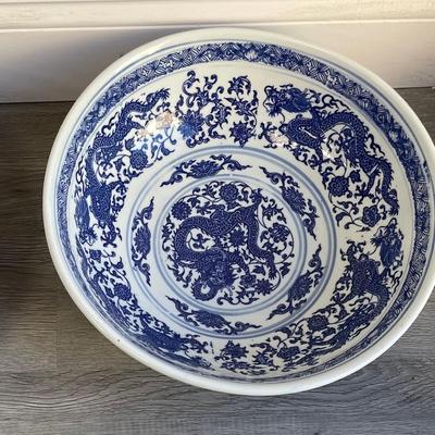 Twin Vintage Blue and White Bowl