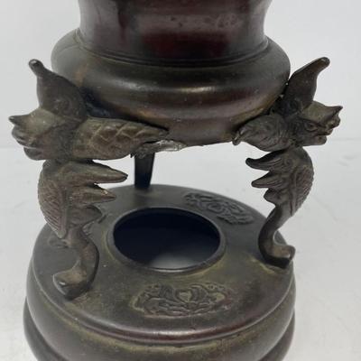 ANTIQUE LARGE CHINESE BRONZE PERFUME BURNER/QING DYNASTY?