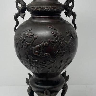 ANTIQUE LARGE CHINESE BRONZE PERFUME BURNER/QING DYNASTY?