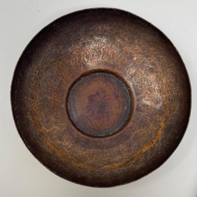 Native American Hammered Copper Bowl / Lid