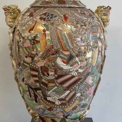 Antique Large Japanese Satzuma Vase