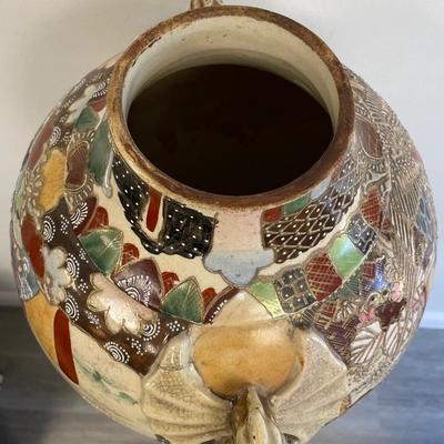 Antique Large Japanese Satzuma Vase