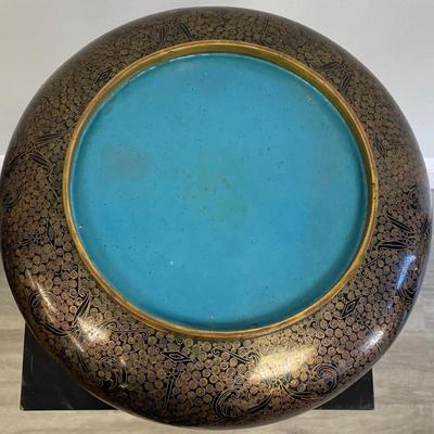 Old Chinese Circular Cloissonne Dish