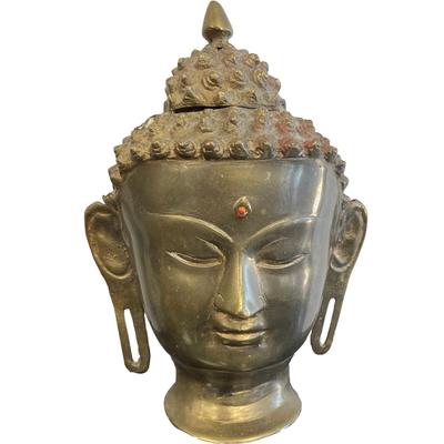 Antique Heavy Brass Buddha God Head