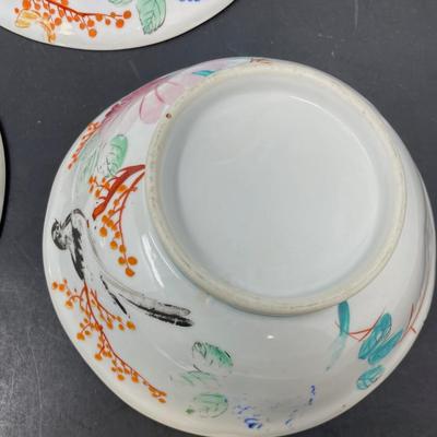 Early 20th Century 3 Chinese Dish Plates