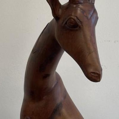 Large African Antelope Statue 29 x 12