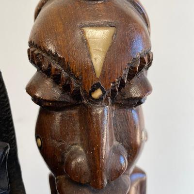 Three African Female Wood Statues