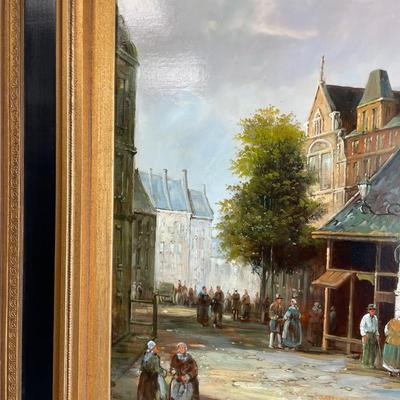 Signed F. Jailroy Oil Painting on Canvas/Framed 46 x 34