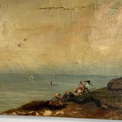 19th Century Signed Boyo Oil Painting on Canvas