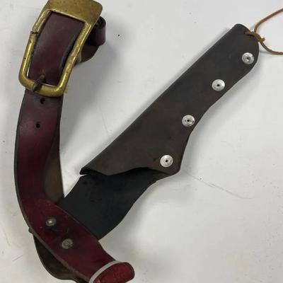 CIVIL WAR ERA MILITARY BELT WITH 1940 ERA HOLSTER