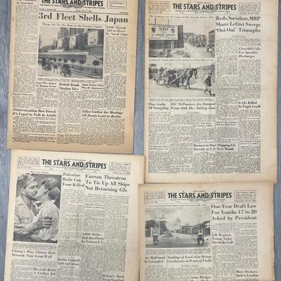 WW2 Collection Of The Stars And Stripes Newspapers Lot 1.