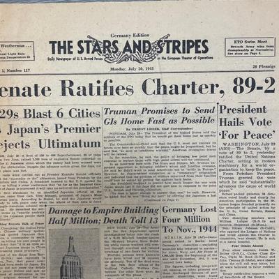 WW2 Collection Of The Stars And Stripes Newspapers Lot 2