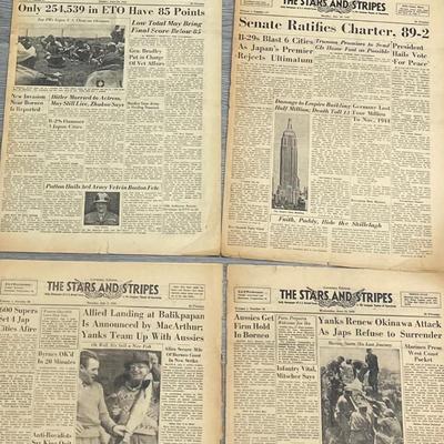 WW2 Collection Of The Stars And Stripes Newspapers Lot 2