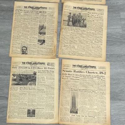 WW2 Collection Of The Stars And Stripes Newspapers Lot 2