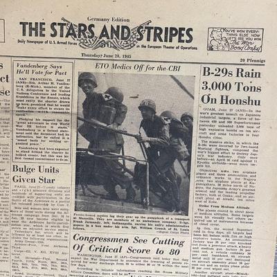 WW2 Collection Of The Stars And Stripes Newspapers Lot 2