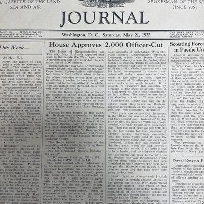 Newspaper: Two 1930s ARMY NAVY JOURNAL