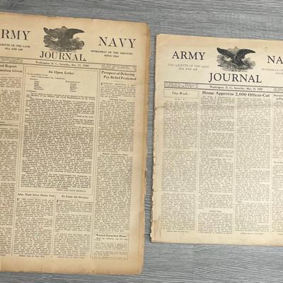 Newspaper: Two 1930s ARMY NAVY JOURNAL