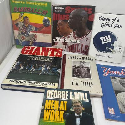 Sports Memorabilia Collection Six Books / Magazines/ Giants, Yankees, Jordan