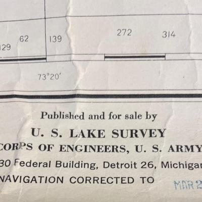 CHART: U.S LAKE SURVEYS/ LAKE CHAMPLAIN/ CUMBERLAND HEAD, NY and SAVAGE ISLAND, VT. TO FOUR BROTHERS