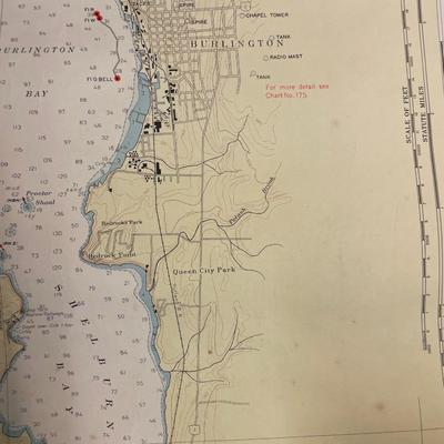 CHART: U.S LAKE SURVEYS/ LAKE CHAMPLAIN/ CUMBERLAND HEAD, NY and SAVAGE ISLAND, VT. TO FOUR BROTHERS