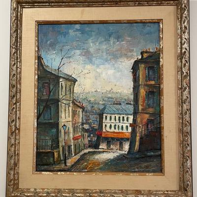 Attilio Street scene oil on Canvas