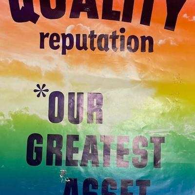 POSTER. QUALITY reputation  OUR GREATEST ASSET/Elliot Service Company Inc. USA