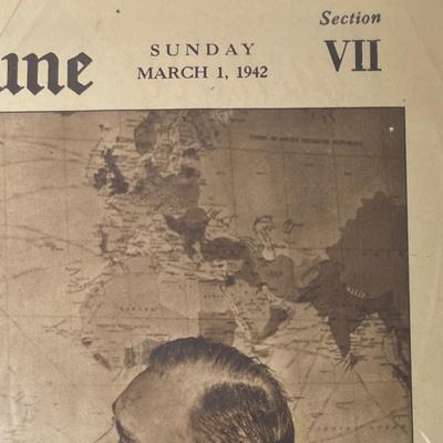 NY Herald Tribune 15401 "Lesson in Global Thinking" - FDR