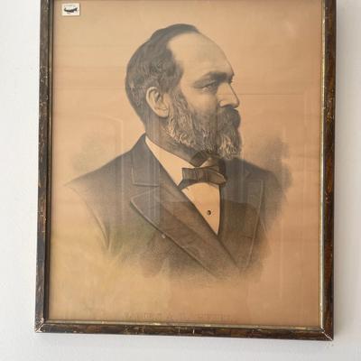 Litho, Currier & Ives style, James A. Garfield