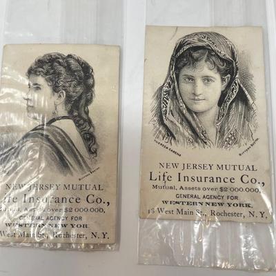 Trade Cards, 6 NJ Mutual Life Insurance Co. late 19th/early 20th century