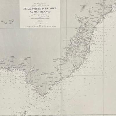 MER MEDITERRANEE/ ILES BALEARES / MAJORQUE/ DE LA POINTE D'EN AMER AU CAP BLANCO/ d'apres la Carte