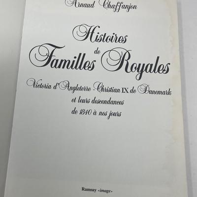 "Book Histories De Familes Royals" by Arnand Chaffanjon