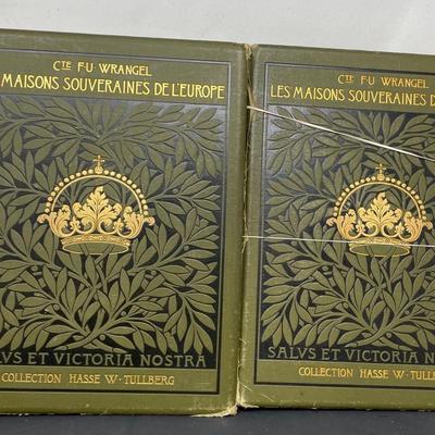 Two Books "Les Maisons Souveraines De L'Europe" Collection Hasse W. Tullberg