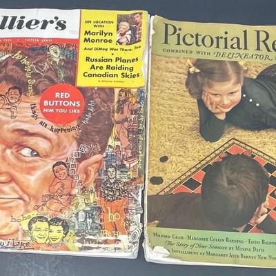 Two 1930's Magazines "Collier's" and "Pictorial Review"