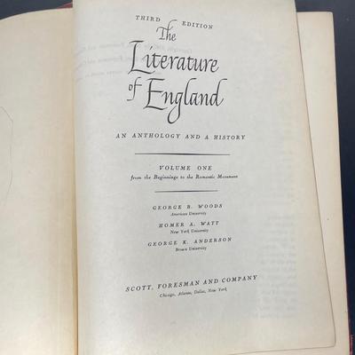 "The Literature of England, An Anthology and History" Vol. I by George B. Woods