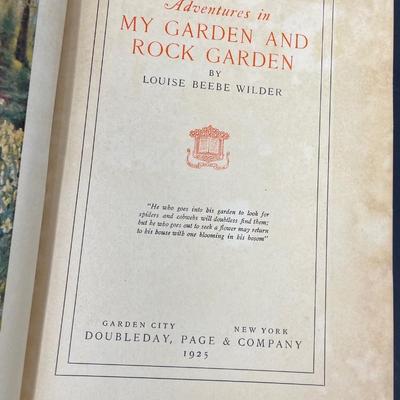 "Adventure in my Garden and Rock Garden" by Louise Beebe Wilder 1925