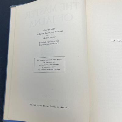 "The Master of Jalna" by Mazo De La Roche First Edition 1933