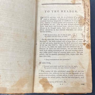 "Hudibras, in Three Parts, Written in the Time of the Late Wars" Vol. I by Samuel Butler, Esq. 1779