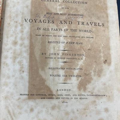 "General Collection, Voyages and Travels in All Parts of the World" Vol. 12 by John Pinkerton 1812