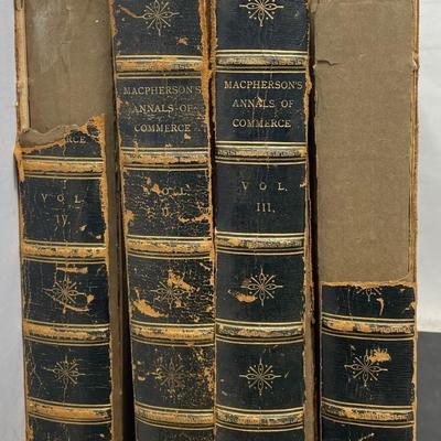 "Annals of Commerce" Vols. I-IV by David Macpherson 1805