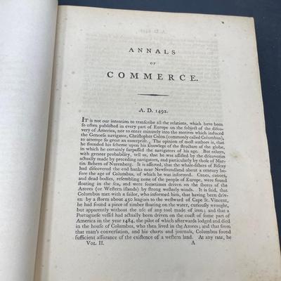 "Annals of Commerce" Vols. I-IV by David Macpherson 1805