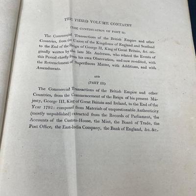"Annals of Commerce" Vols. I-IV by David Macpherson 1805