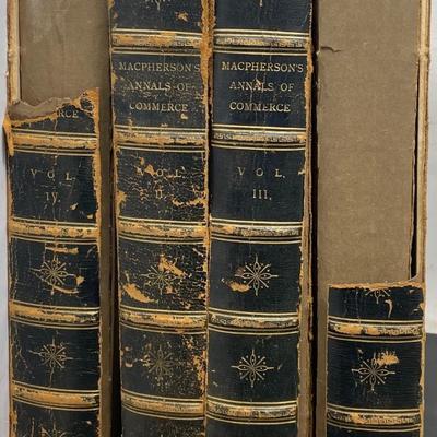 "Annals of Commerce" Vols. I-IV by David Macpherson 1805