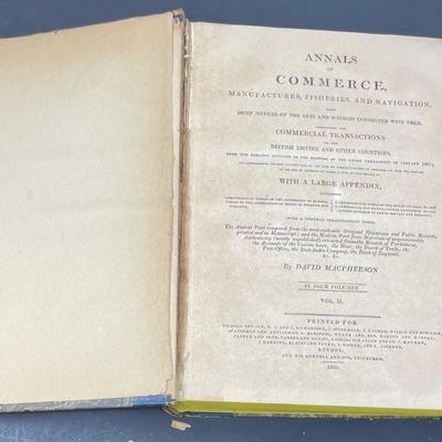 "Annals of Commerce" Vols. I-IV by David Macpherson 1805