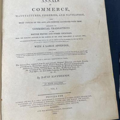 "Annals of Commerce" Vols. I-IV by David Macpherson 1805