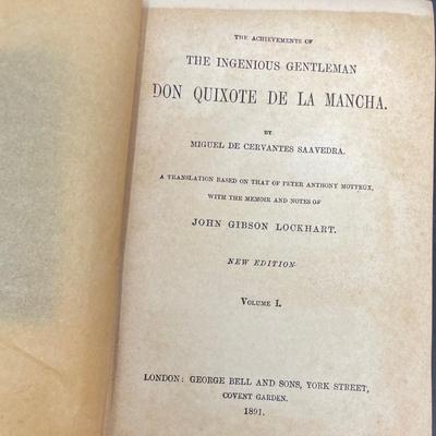 Cervantes Works "Don Quixote" Vol. I 1891