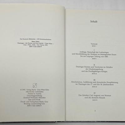 Peter Mast. THURINGEN Die Fursten und ihre Lander. Graz; Wein; Koln: Verlag Styria 1992