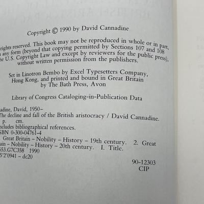 The Decline & Fall of the British Aristocracy, David Cannadine