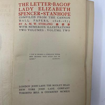 The Letter-Bag of Lady Elizabeth Spencer-Stanhope, A. Stirling