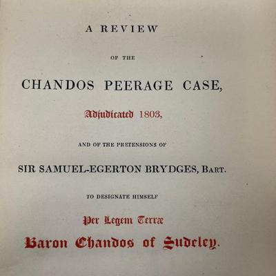 Barony of Chandos, Geo Fred Beltz, Esq.