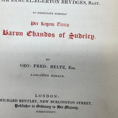 Barony of Chandos, Geo Fred Beltz, Esq.